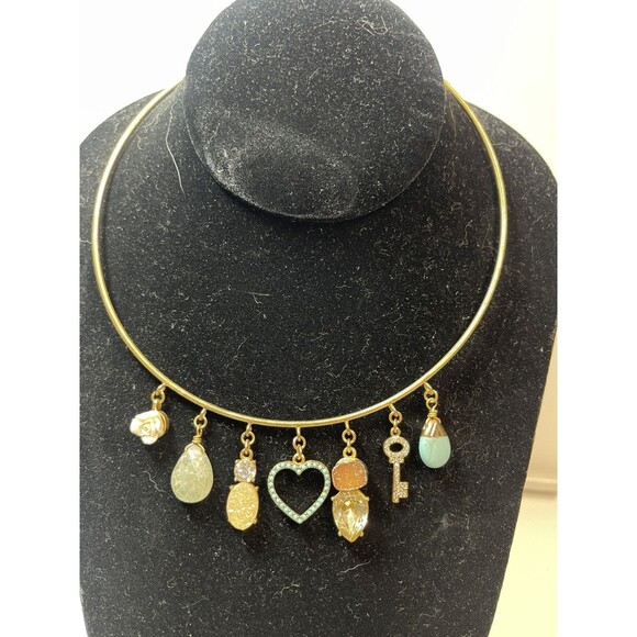 John Wind 7 Dangle Charm Choker Necklace New Rare - Picture 8 of 8